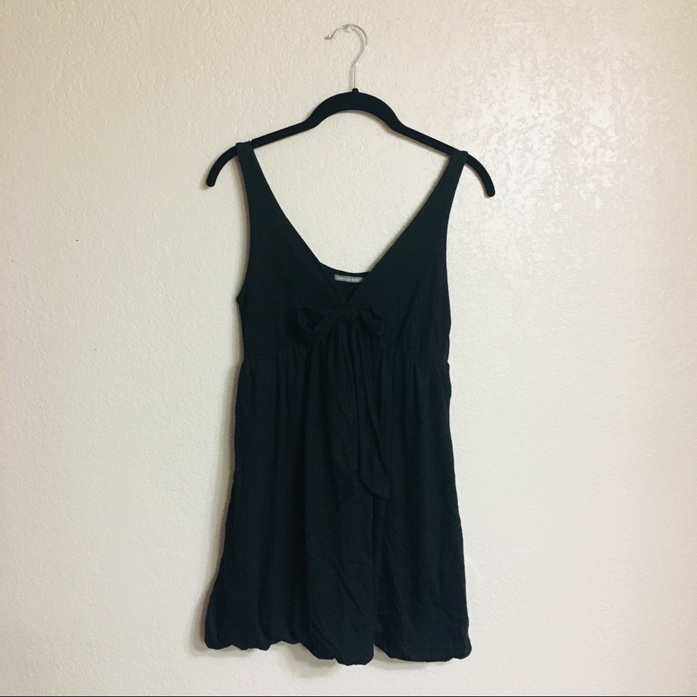 Black Tank Dress w/ Bubble Skirt and Bow (Small)